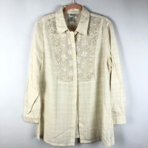 Coldwater Creek button up tunic size XL